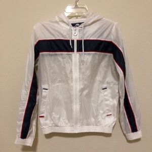 White FILA windbreaker